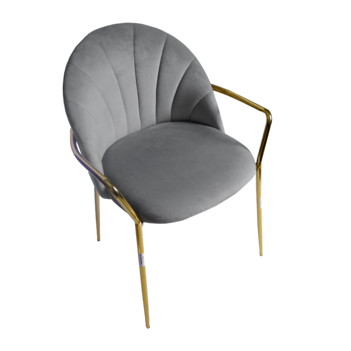 velvet chair with golden arm ( 3 color)