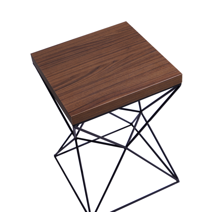 Side table with melamine wood -brown