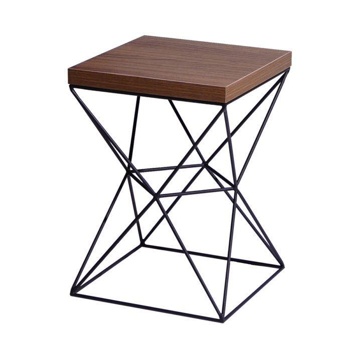 Side table with melamine wood -brown