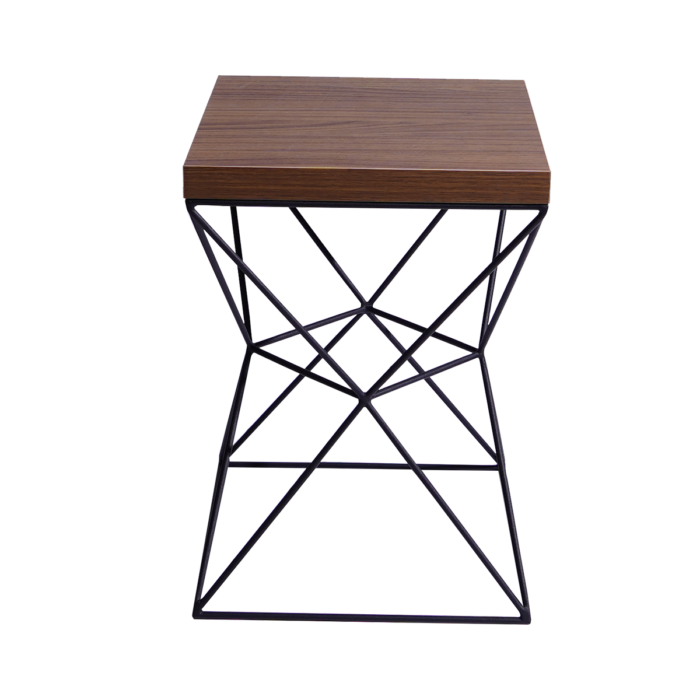 Side table with melamine wood -brown