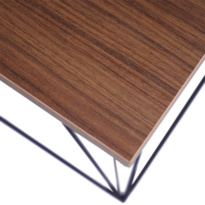 Side table with melamine wood -brown