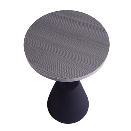 Side table with melamine wood -gray