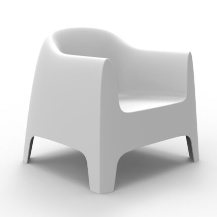 Solid Armchair - White color