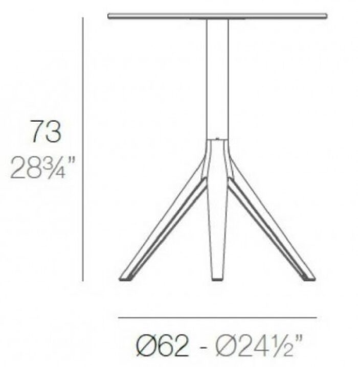 Mari-Sol Fold-able table in Ecru color