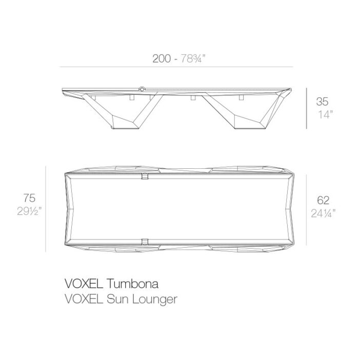 Voxel Sun Chaise white