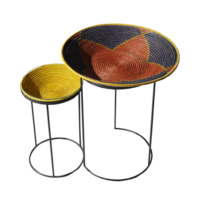 Basket Side Table - kashtat ( Set of 2)