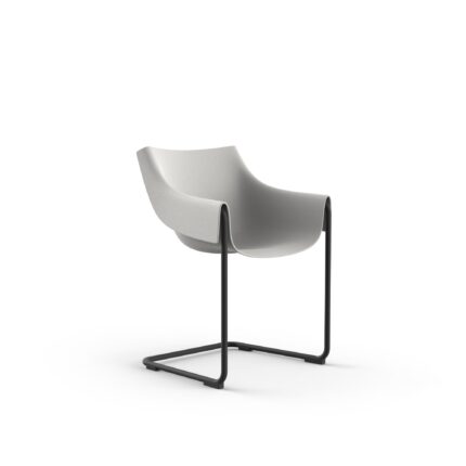 Manta Cantilever Armchair in Ecru Color