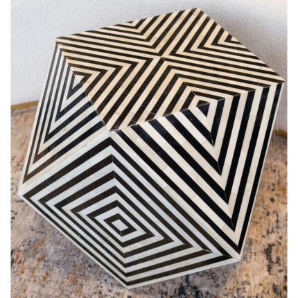 Octahedron Black and White Table