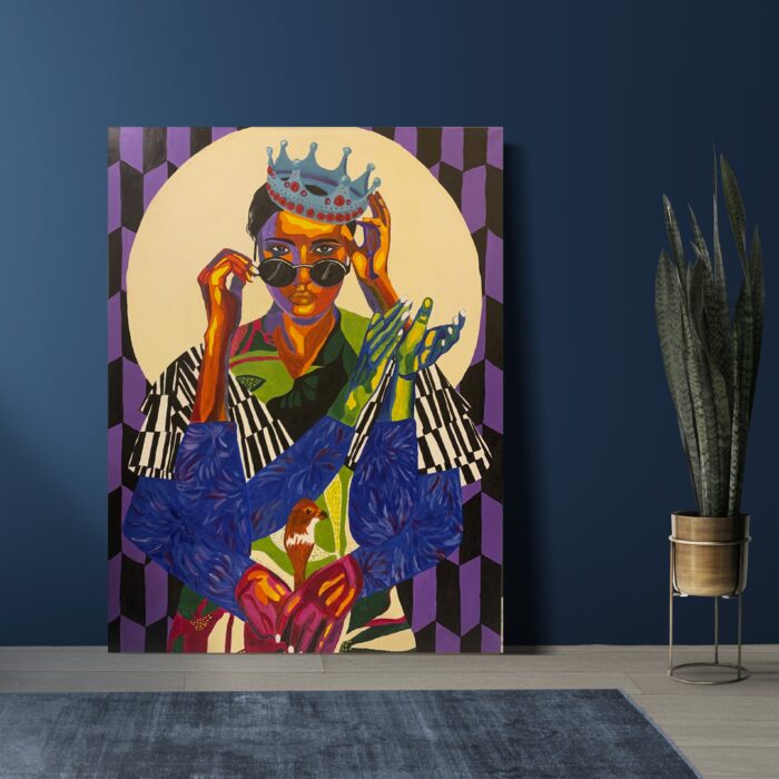 multitasking woman drawing